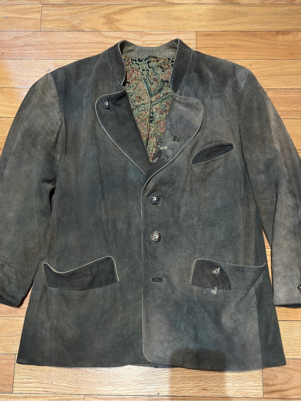 Meindl Jacket Vintage Trachten Oktoberfest Dirndl Tyrol Leather Mens US 40 EU 50
